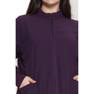 New Women Stretch <b>Scrub</b> Jacket Zipper Closure Medical Clinic Uniform Long Sleeve Work Coat OEM Factory Supply - Product Image 6