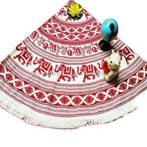 沙滩巾圆形高品质产品彩色时尚圆形沙滩巾女孩圆形沙滩巾印度制造商