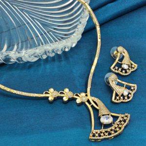 Venta al por mayor 14K 18K 24K Micro Gold Filled AD Stone Collares de moda, Formando collares cortos, Collares de diseño floral tradicional - Product Image 3