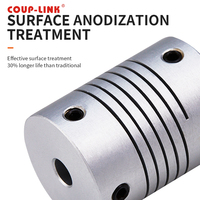 COUP-LINK Accouplement à ressort métallique monobloc compact et flexible à spirale fendue pour l'automatisation industrielle et les machines CNC