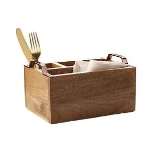 Porta Utensilios de Madera de Último Estilo, Organizador de Cubiertos, Almacenamiento para Hogar, Restaurante, Bar, Hotel, Nuevo Estilo, Hecho a Mano - Product Image 6