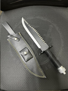 Cuchillo Rambo hecho a mano con hoja de acero inoxidable 440c y funda de cuero para camping, supervivencia y caza. Cuchillo Bowie para camping. - Product Image 2