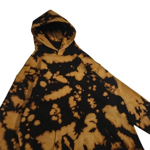 Sudadera con Capucha Tie and Dye para Hombre, Alta Calidad, 100% Algodón, Lavado Ácido, Serie High Street, Lavado con Piedras, Estilo Vintage - Product Image 4