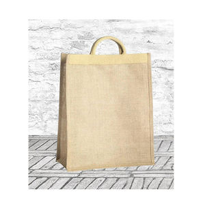 Sacs à provisions réutilisables à bas prix avec logo imprimé personnalisé Sac fourre-tout en jute vierge blanc avec personnalisation - Product Image 1