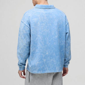 Meilleures ventes Hommes sur mesure Tricoté pour polos Nouveau Style de mode Lavé à l'acide Séchage rapide Conception Imprimer Respirant Uni - Product Image 2