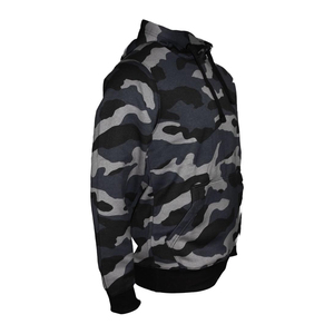 Sweats à capuche décontractés à épaules tombantes, imprimé camouflage respirant, pour hommes et femmes, automne, tricoté, anti-rétrécissement, anti-plis, doublure courte, devant - Product Image 4