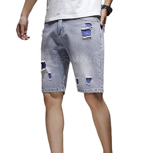 OEM por encargo de los hombres de patrón sólido 100% algodón de secado rápido y pantalones vaqueros transpirables pantalones cortos Pakistán hecho etiqueta privada al por mayor - Product Image 1