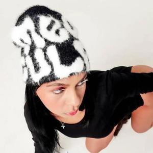 Premium Custom Knit Jacquard Mohair Beanie Reversible Skully Full Print Winter Beach Travel Business Applicable Common <b>Fabric</b> - Product Image 1