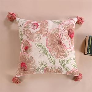 Housse de coussin lombaire en coton texturé taie d'oreiller décorative de style minimaliste idéale pour les intérieurs modernes couvre au meilleur prix - Product Image 2