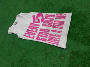 Camiseta sin Mangas de Verano para Mujer al por Mayor, de Algodón Blanco Acanalado, Informal, Regular, con Impresión por Transferencia de Calor y Absorción de Humedad - Product Image 2