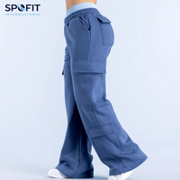 Meilleures ventes : Pantalon cargo plat d'hiver en molleton bouclette pour femme, personnalisable avec logo et couleurs, style streetwear, écologique, pour la gym et l'entraînement