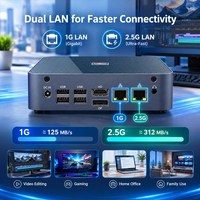Sağlam Dayanıklı Mikro Bilgisayar, AMD R7 R9 İşlemci, Çift LAN, DDR4, Akıllı Soğutma Fanı ile Ofis, Ev ve HTPC için, Win11 Ubuntu Linux uyumlu
