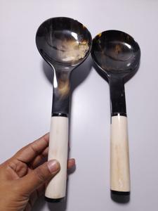 Set de couverts en os couleur or manche blanc vaisselle vaisselle à manger couverts cuillère et fourchette Set de couverts de cuisine - Product Image 3