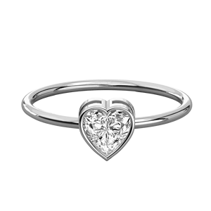 Anillo de Compromiso Único con Diamante en Forma de Corazón para Mujer - Product Image 5