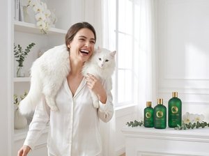 Shampoo pour chat à poils longs VELVETPAW Premium & Shampooing + Après-shampoing 2-en-1 Extrait de camomille Formule soie Pour chats persans et Maine Coon - Product Image 6