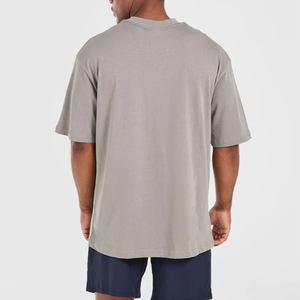 Camiseta de Verano de Manga Corta para Hombre, Personalizada al por Mayor, con Hombros Caídos, Logotipo Bordado, Estilo Formal, 100% Algodón Transpirable - Product Image 5