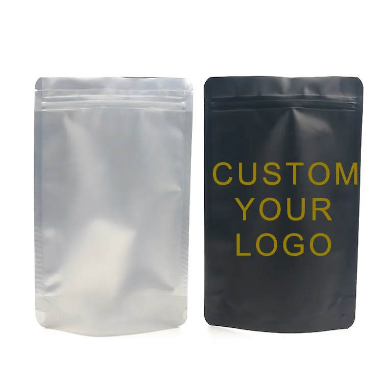 Örnek aperatif çerez takı paket ambalaj siyah 4x6 inç 300 paketi 3 boyutları açılıp kapanabilir Mylar çantalar gıda saklama kokusu dayanıklı çanta