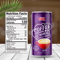 170ml VINUT Canette (en conserve) Robusta Premium Torréfaction Intégrale Latte Glacé Instantané Meilleure Vente Échantillon Gratuit OEM ODM Marque Privée