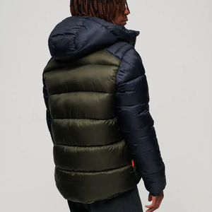 Chaqueta acolchada de bombardero delgada Vintage de alta calidad para hombre, deportes de invierno, transpirable, a prueba de viento, revestimiento impermeable, soporte, cremallera larga - Product Image 2