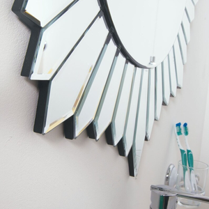 Wholesale Sunburst All Glass High Quality Round <b>Mirror</b> For Bedroom <b>Living</b> <b>Room</b> For Apartment Office Building from Vietnam - Product Image 5