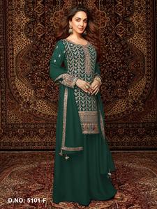 Costumes de broderie de créateur non cousus vêtements indiens et pakistanais disponibles à un prix abordable pour l'exportation en vrac - Product Image 4