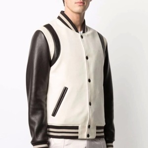 Nueva moda impresión personalizada mejor calidad con proceso de recubrimiento chaqueta de hombre al por mayor chaqueta de béisbol universitaria Unisex - Product Image 1