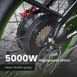 Bici elettrica per adulti, Ebike 3500W, Mountain Bike elettrica da 50 miglia 100, bicicletta elettrica per adulti da 26X4fat 52V 40AH - Product Image 2