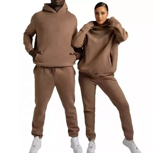 Ensemble de survêtement chaud avec Logo personnalisé pour femme, survêtement d'hiver 2 pièces - Product Image 6