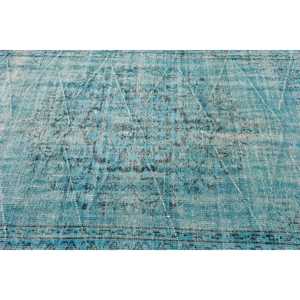 Alfombra Turca Grande de 5.5x8.3 pies, Alfombra de Lana Vintage con Diseño de Camuflaje Azul - Product Image 5