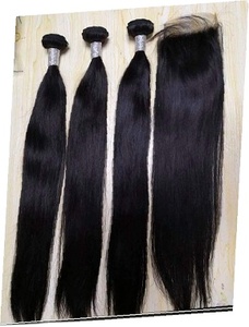 Extensiones de Cabello Liso Natural para Salón, Fibras Sintéticas Yaki Súper Largas, Cabello Liso para Tejer de Raíz a Punta - Product Image 1