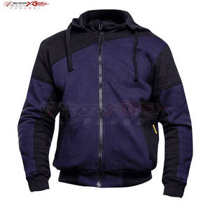 Sweat à capuche de moto doublé en polaire pour hommes avec un look Streetwear urbain et une finition résistante Sweat à capuche en polaire de protection pour hommes - Product Image 1