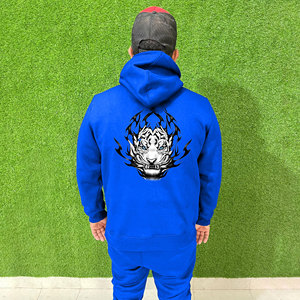 Conjunto Deportivo Personalizado para Hombre, Informal, Sólido, Transpirable, Ecológico, de Secado Rápido, 100% Algodón, con Capucha, para Correr - Product Image 2