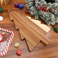 Planche à découper en bois de noyer noir, design arbre de Noël, durable, écologique, épaisseur 1,5 cm, décoration créative pour restaurant et salle à manger