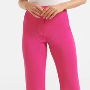 Pantalones Acampanados para mujer, pantalones de pierna ancha de cintura alta de tela suave transpirable para todas las estaciones, pantalones acampanados - Product Image 5