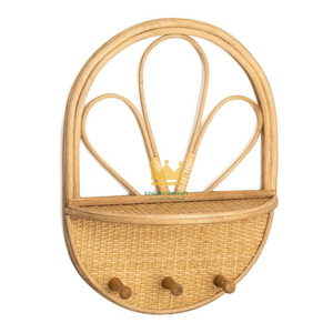Colgador de estante de pared de ratán natural de diseño único, soportes de almacenamiento de estante de pared para accesorios para el hogar de Vietnam - Product Image 3