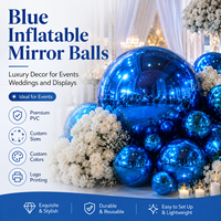 Ballon gonflable personnalisé en PVC double couche, imperméable et durable, pour fête disco, mariage, sphère flottante or et argent
