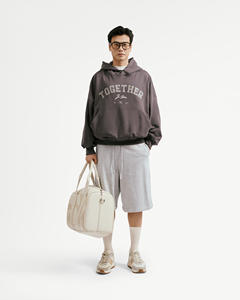 <b>Men's</b> Casual Mid Waist Summer <b>Shorts</b> Breathable Cotton Knitted <b>Baggy</b> Fit Drawstring Closure Eco-Friendly Hot <b>Shorts</b> Washed Dyed - Product Image 3