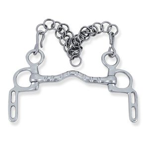 Mors de cheval Baucher à plusieurs maillons, branches courbées, acier inoxydable argenté, instrument vétérinaire pour les grossistes équitation - Product Image 5