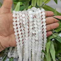 Perles en vrac d'agate blanche de 8 mm, prix d'usine en gros, perles de cristal naturel authentiques, décoration Feng Shui pour la maison