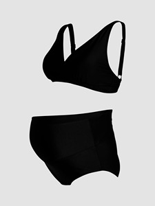 Ensemble de yoga de maternité pour femmes, vente en gros personnalisée, motif uni, été, vêtements ajustés, soutien du ventre, short de yoga court - Product Image 5