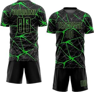 Conjuntos de Uniformes de Fútbol Sublimados Personalizados, Camiseta y Pantalones Cortos Transpirables de Secado Rápido, Kits Deportivos de Entrenamiento de Fútbol para Hombre - Product Image 4
