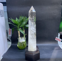 Meilleure qualité Offre Spéciale naturel naturel clair Quartz obélisque quartz cristal point clair quartz tour Reiki guérison cristal baguette