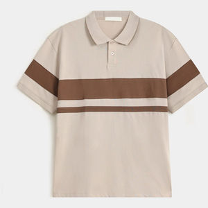 เสื้อโปโลลายทางคลาสสิกสไตล์เรโทร ปี 2026 สำหรับผู้ชาย ทรงโอเวอร์ไซส์ ผ้าคอตตอน 100% หนานุ่ม คุณภาพสูง สตรีทแวร์ - Product Image 5