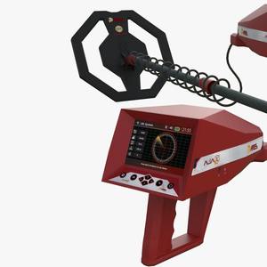 Détecteur de métaux portable Ares longue portée, neuf et original, certifié sécurité (ROHS), en acier doré - Product Image 2