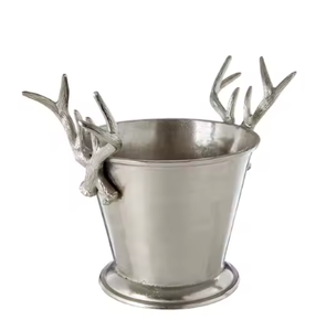 Top tendance fabriqué à la main argent seau à glace renne poignées Bar Ware décor accessoires refroidisseur de vin refroidisseur stockage de boissons - Product Image 4