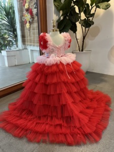 2 Vestido de fiesta de lujo para niña de gran tamaño OEM ODM Vestido de noche largo de lujo Tela de malla por Tail Nhung Nguyen Hecho en Vietnam - Product Image 6