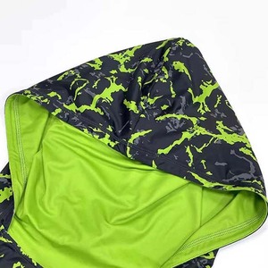 Men's Long Sleeve Hooded UV Protection Fishing Shirt Green Black Print Quick Dry <b>Sunscreen</b> Outdoor Top - Product Image 6