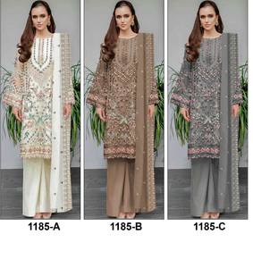 Traje Pakistaní para Mujer con Bordado Georgette, Ideal para Fiestas, Secado Rápido, Todas las Temporadas, Venta al Por Mayor - Product Image 3