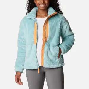 Chaqueta de lana de Sherpa con cremallera de bombardero cómoda con logotipo personalizado OEM, abrigo de mujer, chaqueta blanca informal con cremallera, forro polar 100%
