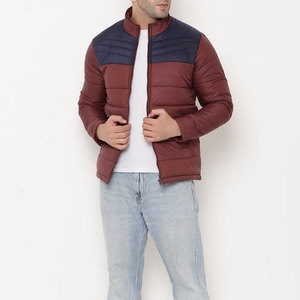 Breathable <b>Canvas</b> Winter Puffer <b>Jacket</b> for <b>Men</b> Stand Collar Front Logo High Street Style Eco-Friendly & Windproof - Product Image 5